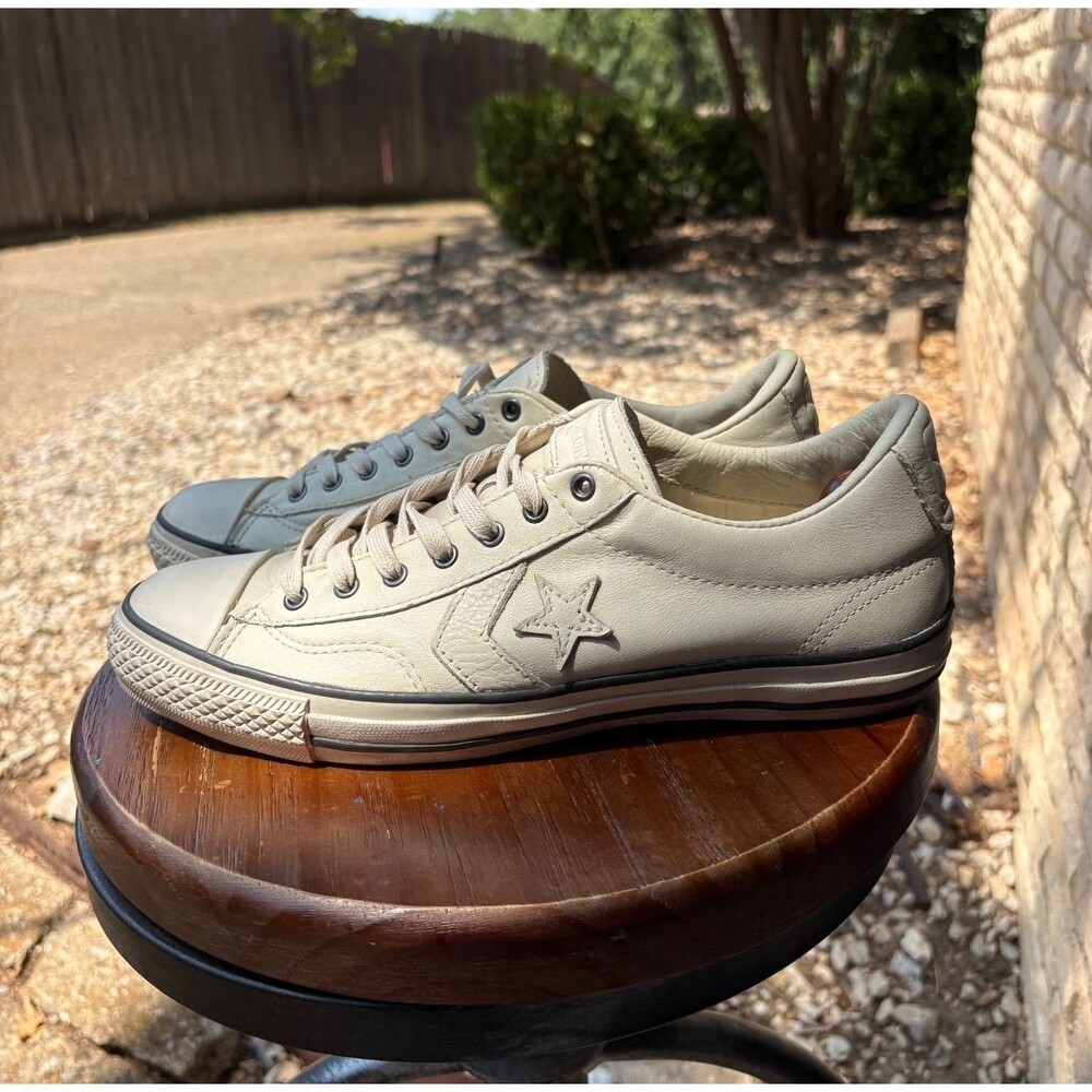 Converse x John Varvatos Star Player Mens Size 9 Leather Distressed White Ivory - Picture 1 of 10